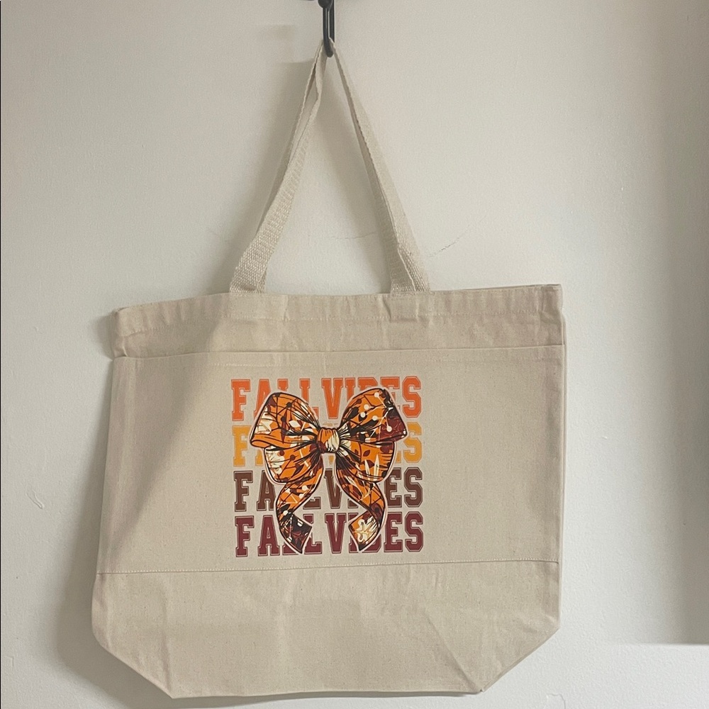 Fall Vibes Canvas Tote Bag